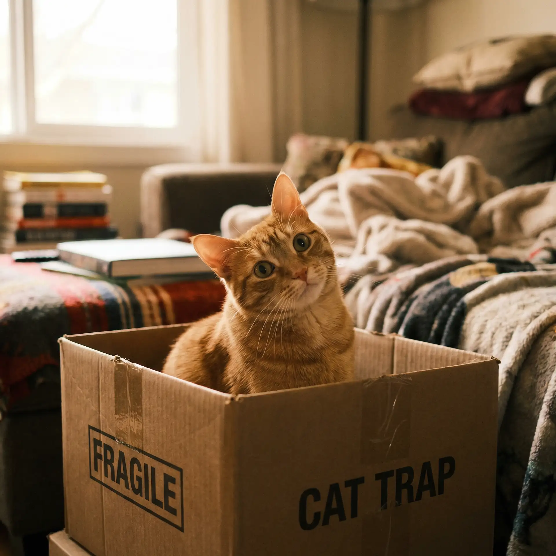 橘猫躲在纸箱里 - 在厨房被夫上司侮辱电影